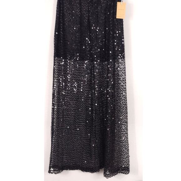 SOOLINEN Black Sequin Long Tulle Skirt – NWT, Elegant & Eye-Catching - Picture 5 of 13